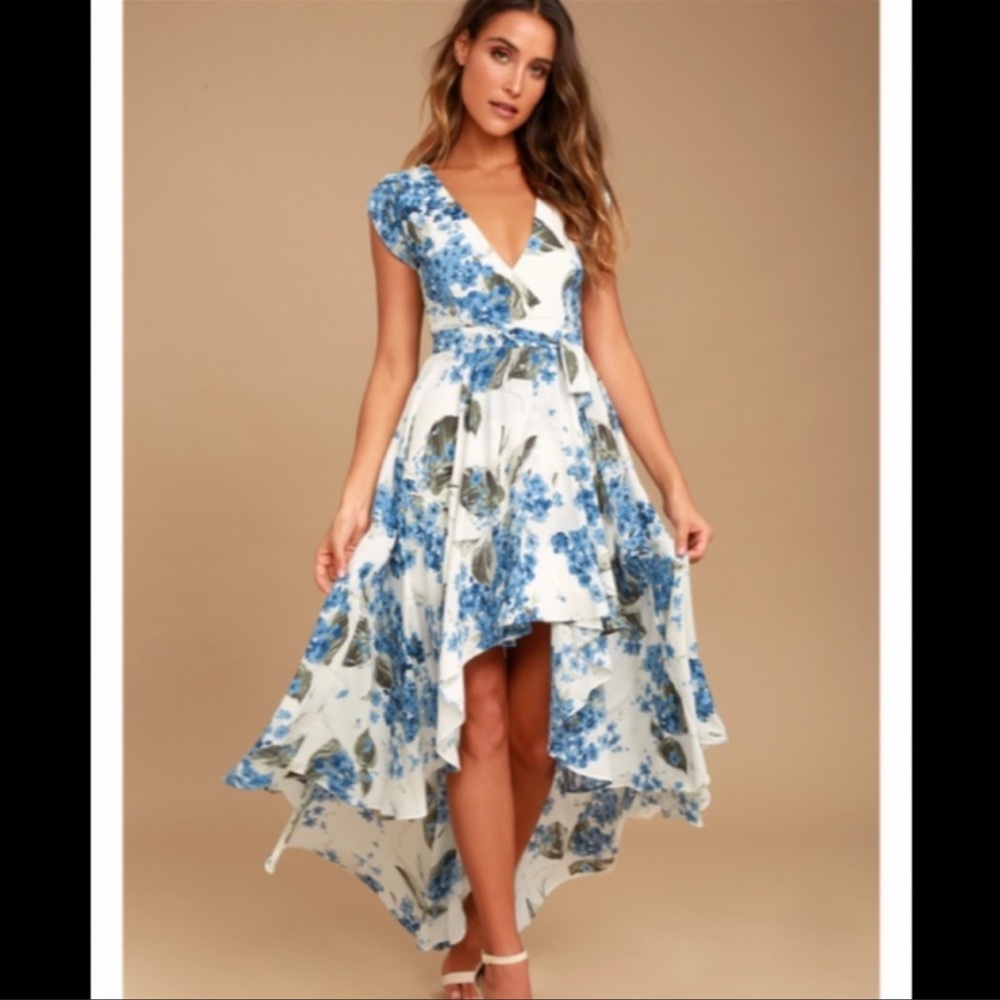 Lulu's French Country Side High Low Dress